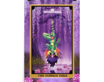 The Goddess Tara The Hanged Woman Tarot Card Poster Hindu Deities Wall Art Buddhist Wall Decor Witch Art Print Pagan Witchcraft Posters Gift