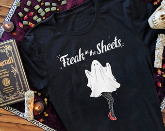 Camisa Freak in the Sheets Camisas lindas de Halloween para mujeres Camisa divertida de Halloween Mujeres Camisa linda espeluznante para mujeres Camisas de talla grande de Halloween