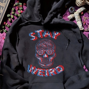 Stay Weird Sugar Skull Trippy Glitch Optical Illusion Shirt Stay Weird Sugar Skull Trippy Glitch Optical Illusion Shirt