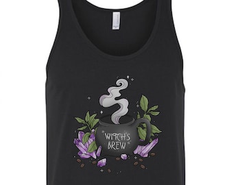 Hexengebräu Unisex Tank Top Niedliches Halloween Tank Top Hexe Tank Tops Hexerei Tank Top Geschenke für Hexen Witchy Kleidung Geschenke in Übergröße