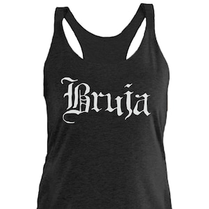 Bruja Tank Top Dia De Los Muertos Halloween Tanks Women Witch Tank Tops Witchy Clothing Women Gifts for Witches Tank Top Witchcraft Gift