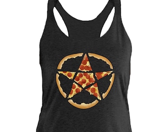 Pizza Tank Top Cute Pagan Witch Clothing Women Funny Halloween Tank Top Women Witchy Tank Top Gifts for Witches Tank Top Witchcraft Clothes