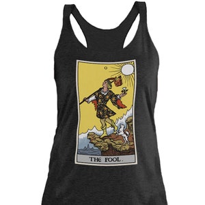 The Fool Tarot Card Tank Top Mujeres Revival Tarot Major Arcana Tarot Tank Top Espiritual Tank Top Witch Tank Tops Brujería Ropa Regalos
