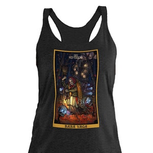 Baba Yaga El Ermitaño Tarot Carta Tank Top Mujeres Witch Tank Tops Eslavo Pagan Tank Top Brujería Tank Top Wicca Tank Top Witchy Tank Top Regalo