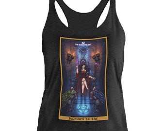 Morgan Le Fay Le Hiérophante Tarot Card Débardeur Femmes Halloween Débardeurs Celtique Païen Sorcière Débardeur Gothique Débardeur Sorcière Débardeur Cadeaux