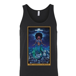 La Diosa Yemaya Templanza Tarot Carta Tank Top Diosa Africana Arte Sirena Tank Top Bruja Tank Top Brujería Tank Top Witchy Tank Top