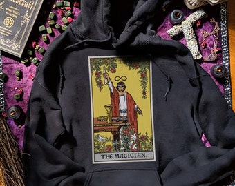 The Magician Tarot Card Hoodie Revival Tarot Major Arcana Tarot Spiritual Hoodies Pagan Witch Hoodie Witchy Hoodies Gifts for Witches Gift
