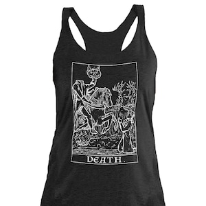 Death Tarot Card Tank Top Women The Legend of Sleepy Hollow Halloween Tank Top Spooky Tank Top Gothic Tank Top Horror Tank Top Goth Tank Top