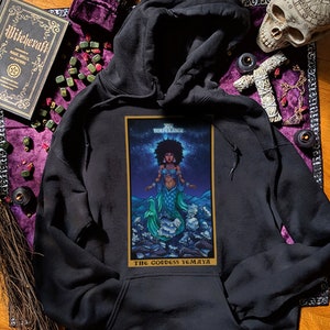 The Goddess Yemaya Temperance Tarot Card Hoodie Witch Hoodie Witchcraft Hoodie Witchy Hoodie Wicca Clothes Wiccan Hoodie African Goddess Art