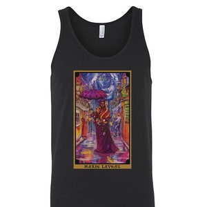 Marie Laveau ジャスティス タロットカード タンクトップ メンズ マルディグラ ニューオーリンズ ブードゥー クイーン 魔女 タンクトップ 魔術 タンクトップ 魔女 タンクトップ ギフト