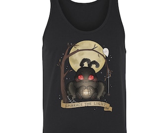 Embrace The Light Baby Mothman Tank Top Men Cute Creepy Tank Tops Halloween Tank Top Spooky Tanks  Cute Goth Clothes Cute Horror Clothing