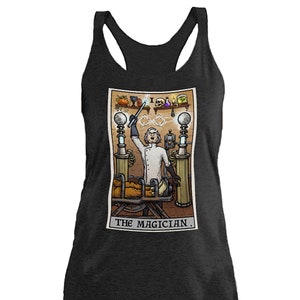El Mago Tarot Carta Tank Top Mujeres Dr Frankenstein Halloween Tank Top Ropa Gótica Mujeres Horror Tank Tops Bruja Tank Top Oculto Tanque