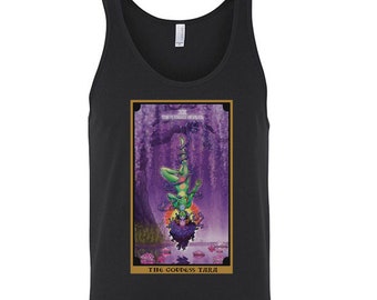 The Goddess Tara The Hanged Woman Tarot Card Unisex Tank Top Hindu Deities Buddhist Indian Witchcraft Tanktop Witches Tanks Pagan Witch Tank