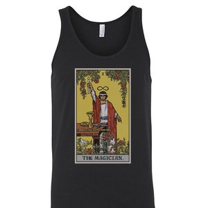 The Magician Tarot Card Tank Top Homens Revival Tarot Arcanos Maiores Espiritual Tank Top Witch Tank Tops Witchcraft Tank Top Pagan Tank Top Presentes