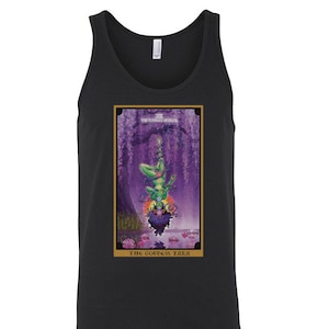La Diosa Tara La Mujer Ahorcada Carta del Tarot Unisex Tank Top Deidades Hindúes Budista Brujería India Tanktop Brujas Tanques Tanque de Brujas Paganas