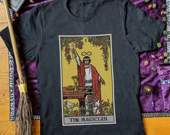 El Mago Tarot Carta Camisa Renacimiento Tarot Mayor Arcana Tarot Camisas Espirituales Camisa Pagana Camiseta Bruja Ropa Brujería Camiseta Bruja
