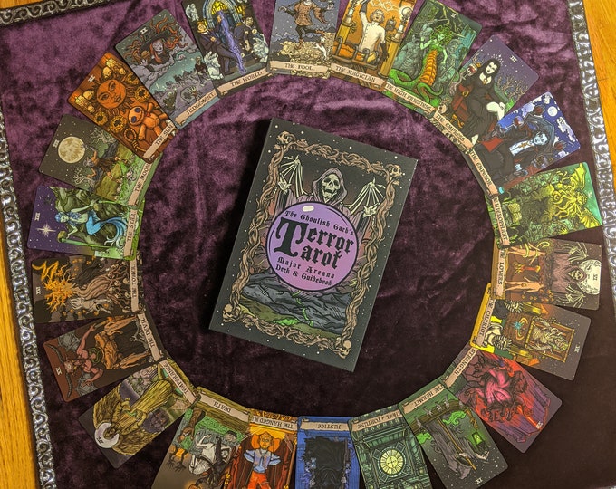 Terror Tarot Deck - 23 Card Major Arcana Tarot Card Deck and Guidebook - Gothic Halloween Tarot Deck