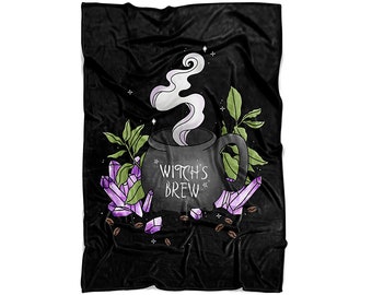 Witch's Brew Blanket Halloween Throw Blanket Witch Throw Blanket Spooky Home Decor Witchy Throw Blanket Witchcraft Gift Cute Witch Gift