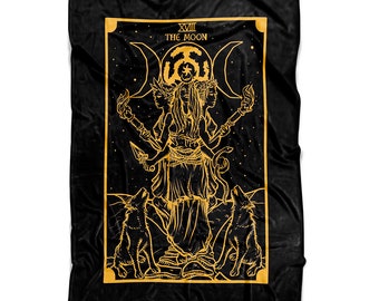 Die Göttin Hekate Der Mond Tarot Karte Decke Dreifach Mond Göttin Hexerei Decke Wicca Decke Hexe Decke Witchy Decke Pagan Geschenk