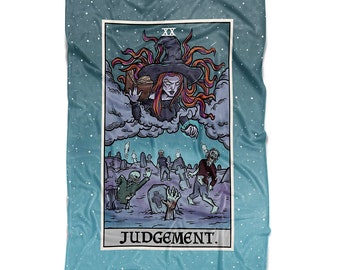 Judgement Tarot Card Throw Blanket Necromancy Witchcraft Home Decor Halloween Throw Blanket Witch Blanket Witchy Blanket Horror Blanket Gift