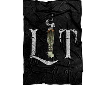 Lit Blanket Witch Throw Blanket Witchy Throw Blanket Funny Halloween Throw Blanket Witchcraft Home Decor Wiccan Blanket Wicca Decor Gifts