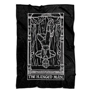 El hombre ahorcado Tarot Carta Manta Espeluznante Marioneta Halloween Manta Gótica Manta de Terror Manta Oculta Manta Gótica Regalo de Bruja