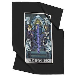 O mundo tarô cartão cobertor dr jekyll mr hyde clássico horror lance cobertores halloween cama gótico decoração do quarto interior capa de cama gótica