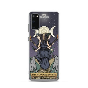 Hecate Tarot Card Triple Moon Goddess Hekate Samsung Galaxy S22 Plus Ultra S21 S20 FE S10 S10+ S10e Witchcraft Phone Case Pagan Witch Gift