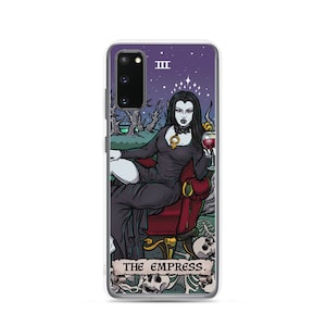 The Empress Tarot Card Phone Case Samsung Galaxy S22 Plus Ultra S21 S20 FE S10 S10+ S10e Spooky Goth Vampire Phone Case Gothic Phone Case