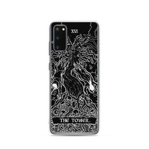 タワー タロットカード 携帯ケース Samsung Galaxy S22 Plus Ultra S21 S20 FE S10 S10+ S10e ハロウィン 携帯ケース 不気味な携帯ケース ゴシック ギフト