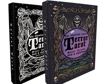 Terror Tarot Deck Collection Pack Original and Shadow Edition Major Arcana Tarot Card Deck and Guidebook - Gothic Halloween Tarot Card Decks