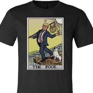 Funny Anti Trump Shirt The Fool Tarot Card Tshirt Feminist Graphic Tees for Women Pagan Witch Clothing Women Political Shirt Women Gifts image 1