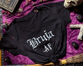 Bruja AF Shirt Vneck Halloween Gift for Witch Clothing Women Witchy Latina Girl Gifts Mexicana TShirt Witchcraft T Shirts Chicana Power