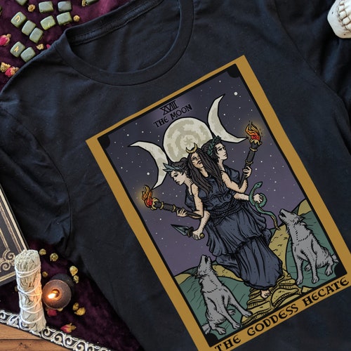 Hecate Triple Moon Goddess Symbol Hekate Tarot Card the Moon - Etsy