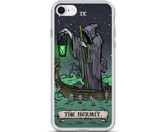 The Hermit Tarot Card iPhone Case 15 Pro Max Plus 14 13 Mini 12 11 X XR XS SE Halloween Phone Case Gothic Phone Case Spooky Phone Case Gift