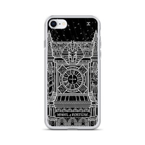 Wheel of Fortune Tarot Card iPhone 15 Pro Max Plus 14 13 mini 12 11 X XR XS SE 8 7 Gothic Clock Tower Goth Witch iPhone Case Phone Case Gift