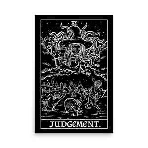 Judgement Tarot Card Poster Necromancer Witch Gothic Home Decor Occult Wall Hanging Halloween Art Horror Gifts Witchcraft Altar Decoration