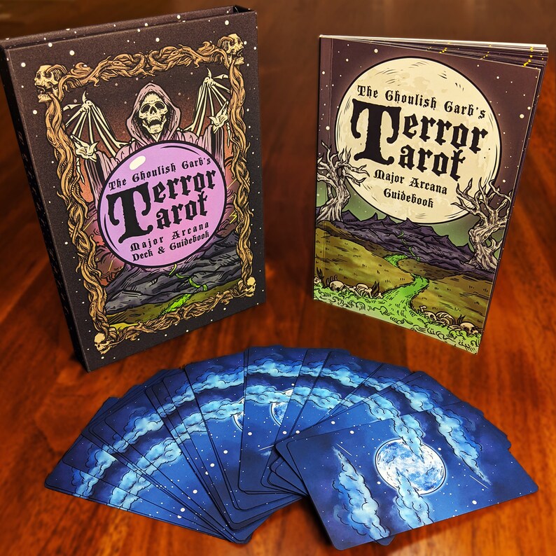 Terror Tarot Deck 23 Card Major Arcana Tarot Card Deck and Guidebook Gothic Halloween Tarot Deck image 2