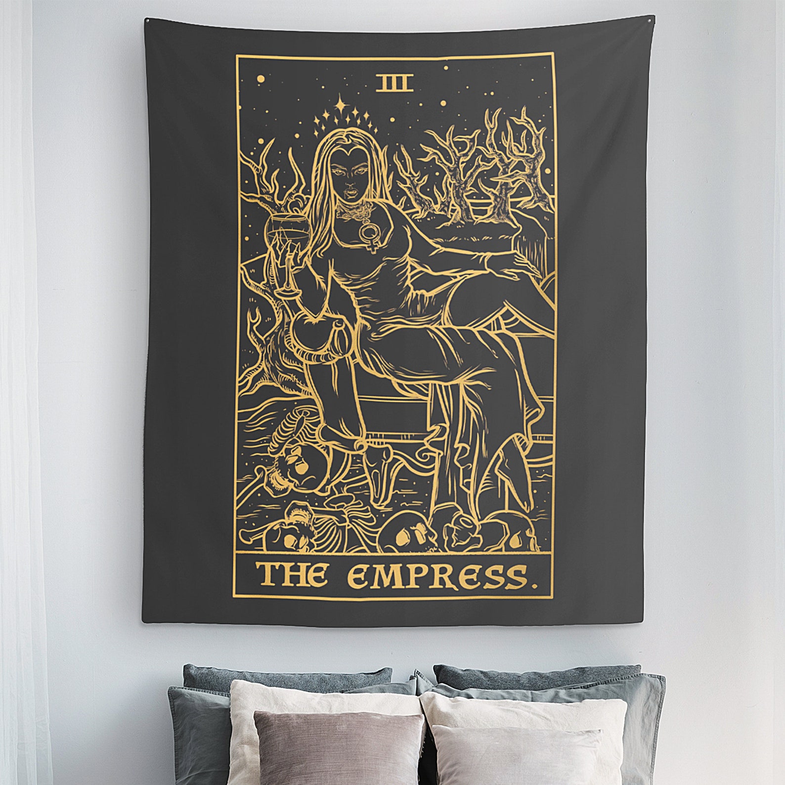The empress tarot card tapestry halloween home decorations  etsy