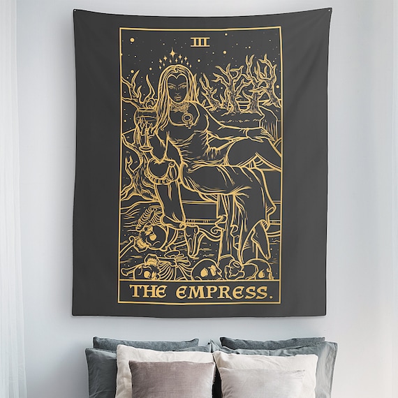 The Empress Tarot Card Tapestry Halloween Home Decorations Gothic Home Decor Witch Wall Hanging Goth Wall Art Spooky Decor Witchy Wall Decor Etsy Canada