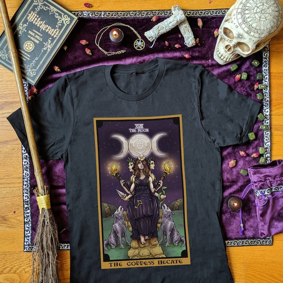 Hecate Triple Moon Goddess Witch Hekate Tarot Card T Shirt Hecate Triple Moon Goddess Witch Hekate Tarot Card T Shirt