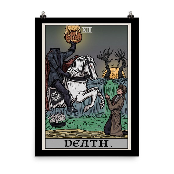 Buy Death Tarot Card Poster Halloween Poster Headless Horseman Online in  India 