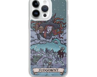 Judgement Tarot Card iPhone Case 15 Pro Max Plus 14 13 Mini 12 11 X XR XS SE Witch Phone Case Clear Witchy Phone Case Witchcraft Phone Case