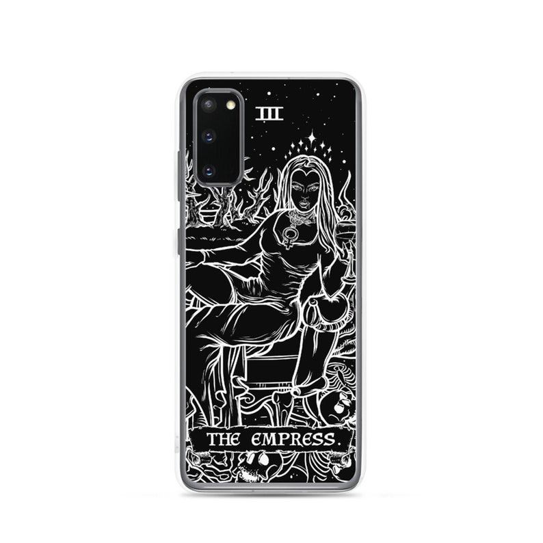 The Empress Tarot Card Phone Case Samsung S22 Plus Ultra S21 S20 FE S10 S10+ S10e Spooky Vampire Goth Couple Phone Case Horror Halloween 