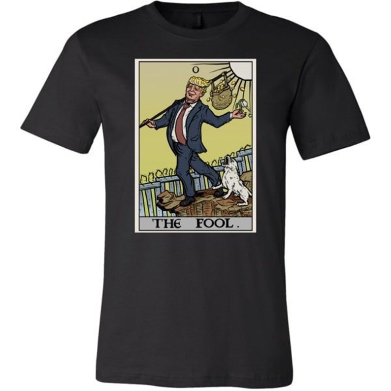 Funny Anti Trump Shirt The Fool Tarot Card Tshirt Feminist Graphic Tees for Women Pagan Witch Clothing Women Political Shirt Women Gifts image 1