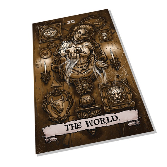 The Moon Tarot Card - Ghoulish Edition Sticker 