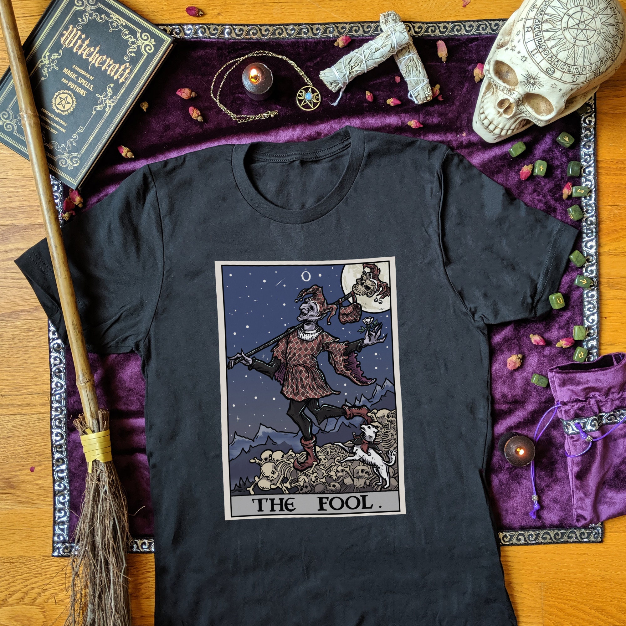 The Fool Tarot Card Shirt Halloween Shirt Men Court Jester Spooky