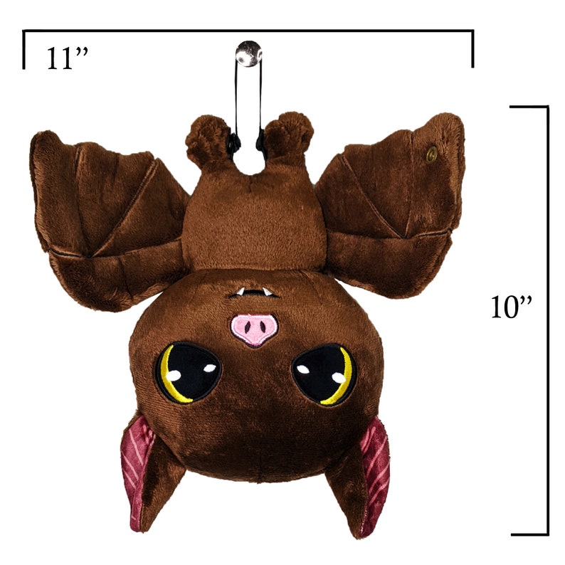 Battholomew Bat Plushie Just Hangin Stuffed Toy Animal Cute Plush Halloween Plushies Spooky Plushy Cuddle Toys Soft Goth Doll Gothic Gifts image 8