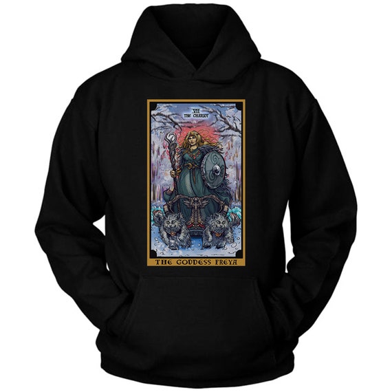 The Goddess Freya the Chariot Tarot Card Hoodie Witch Sweatshirt Pagan Clothing Plus Size Witchy Hoodie Wiccan Hoodie Wicca Clothes Gifts Etsy