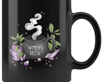 Tasse de bière de sorcière | tasse de bière de sorcière | Les sorcières préparent du café | Tasse à café sorcière | Tasses à café d'Halloween | tasse de café de sorcière | Mug sorcellerie